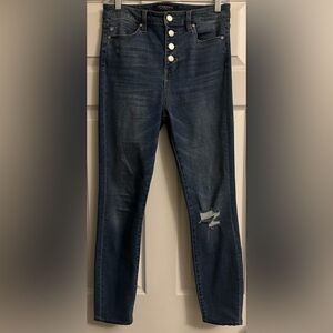 Liverpool High Rise Ankle Blue Distressed Jeans 6/28